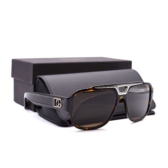 NEW DOLCE&GABBANA DG4389 502/73 HAVANA DARK BROWN AUTHENTIC SUNGLASSES - Picture 11 of 12